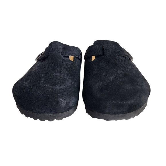 Birkenstock Boston Soft Footbed Clogs in Black Suede Men's Size 44 EU 11-11.5 US - Picture 6 of 11